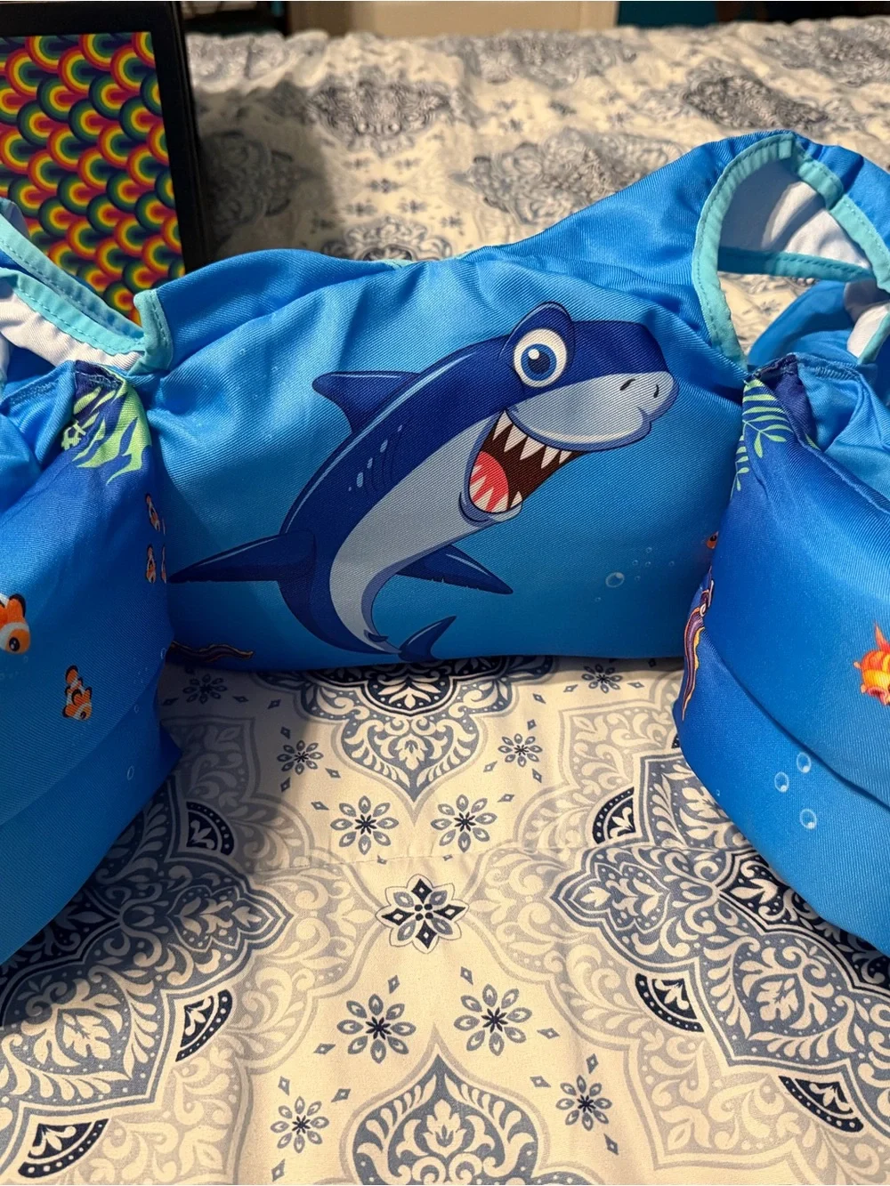 Kids Blue Shark Swim Float Vest